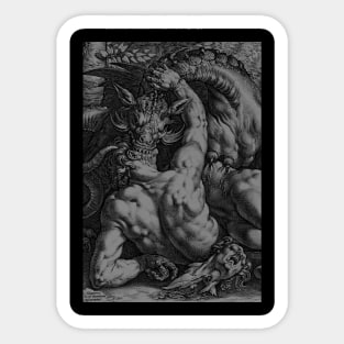 Dragon devouring Sticker